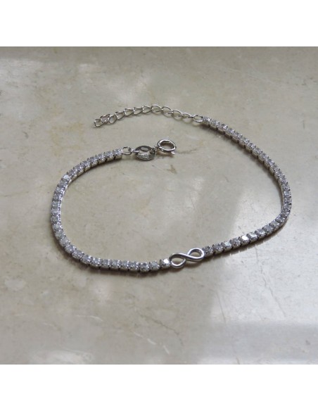 Unendlich Tennisarmband aus 925er Sterlingsilber 