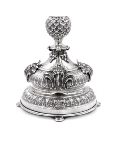 Dreiflammiger Barock-Kandelaber aus 800er Silber 2