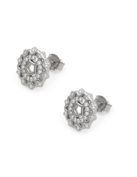 Runde Durchbrochene Ohrringe aus 925er Sterlingsilber