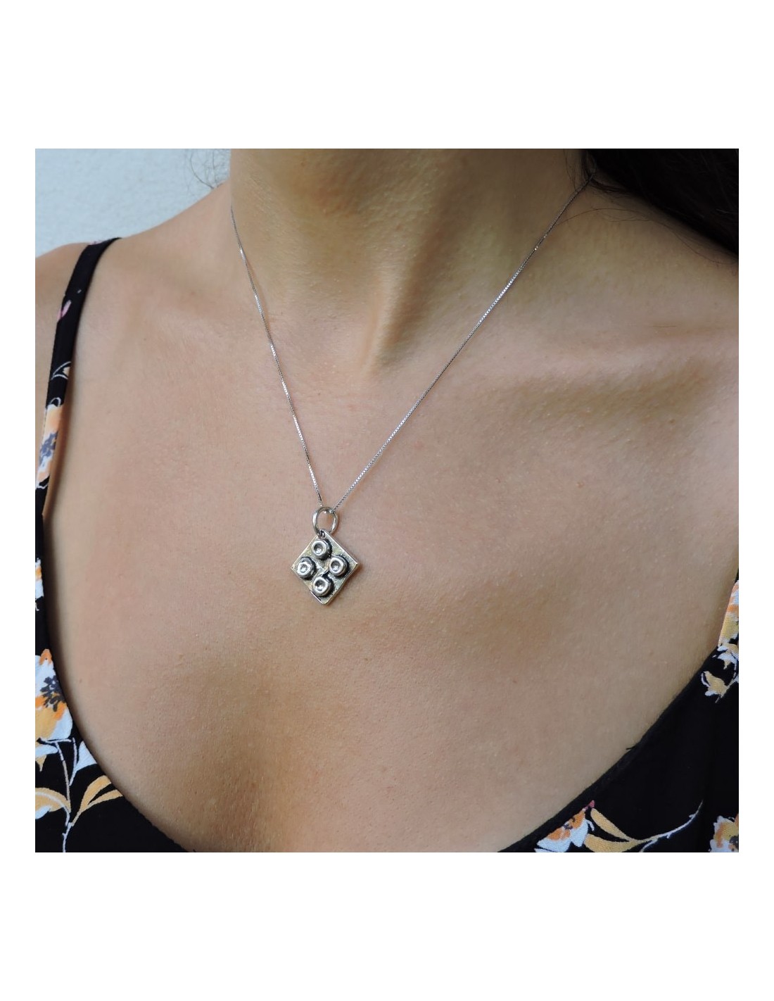 Collana Strega Celtica In Argento 925 Con Ciondolo Nodo Della Strega E Fasi Lunari, Regalo Esoterico