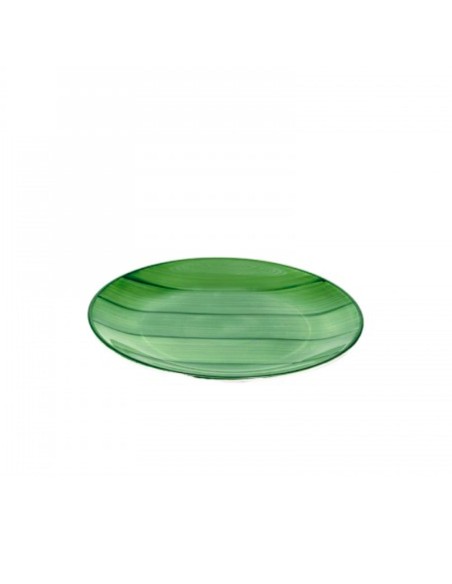 Piatto Dessert Verde Striche Zafferano Set 6 Pezzi