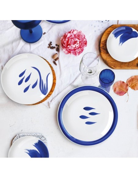 Blaue Welle Dessertteller 6 Teiliges Set