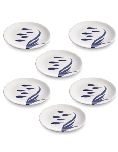 Blue Seabed Plate, 6 Pieces Set Mannaggia Li...