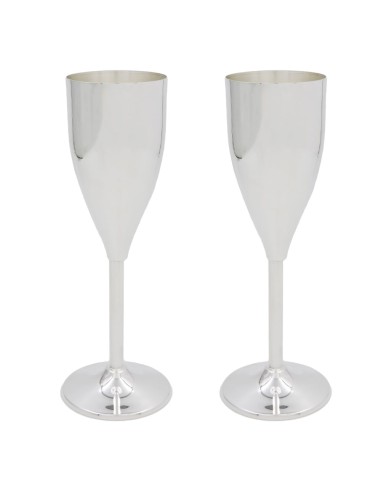Flutes Champagne in Argento 925 Set da 2 