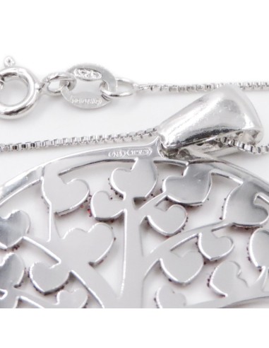 Red Glittered 925 Sterling Silver Tree of...