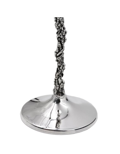 Flutes Champagne in Argento 925 con Stelo Uva...