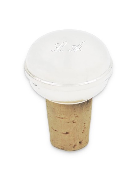 Wine Stopper 925 Sterling Silver and Cork