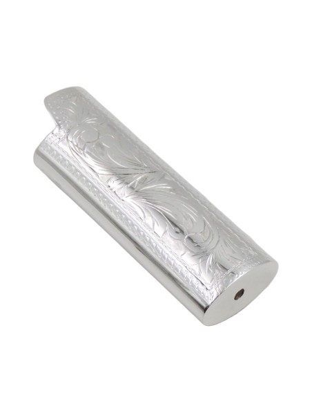 Anpassbarer Sterlingsilber Feuerzeughalter Blumenmuster