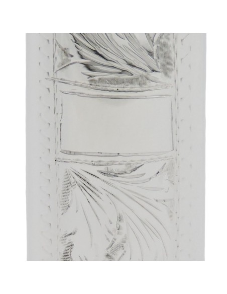 Anpassbarer Sterlingsilber Feuerzeughalter Blumenmuster