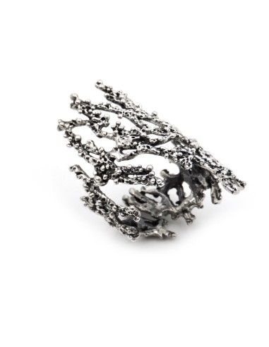 925 Sterling Silver Coral Ring 