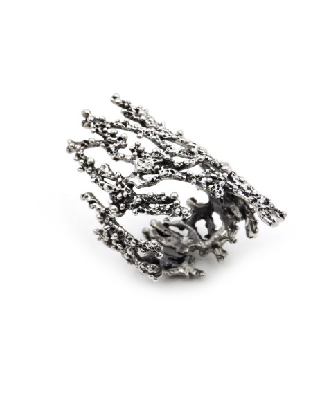 Korallenring aus 925er Sterlingsilber