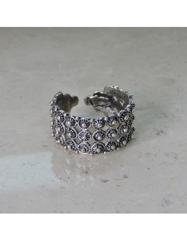 Brüniertes 925er Sterlingsilber Bandring