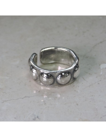 925er Sterlingsilber Bandring mit Nieten