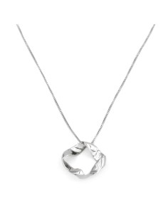 925 Sterling Silver Ribbon Necklace 