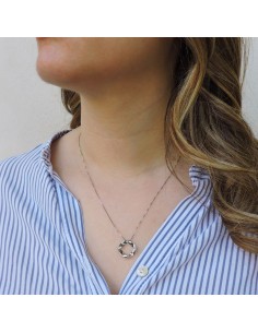 Collana con Ciondolo Nastro in Argento 925  2
