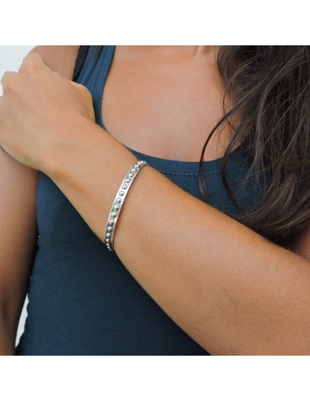 Bracciale Rigido con Borchie in Argento 925 