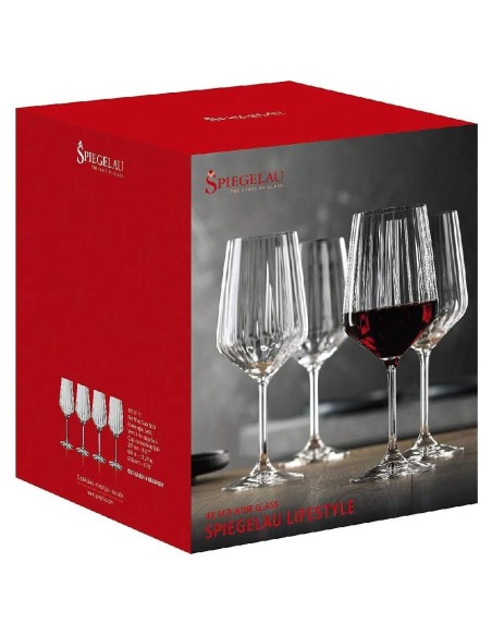 Bicchieri Vino Rosso in Cristallo Lifestyle Set da 4