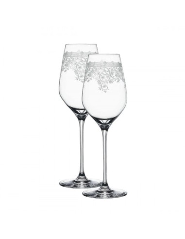 Bicchieri Vino Bianco in Cristallo Arabesque Set da 2
