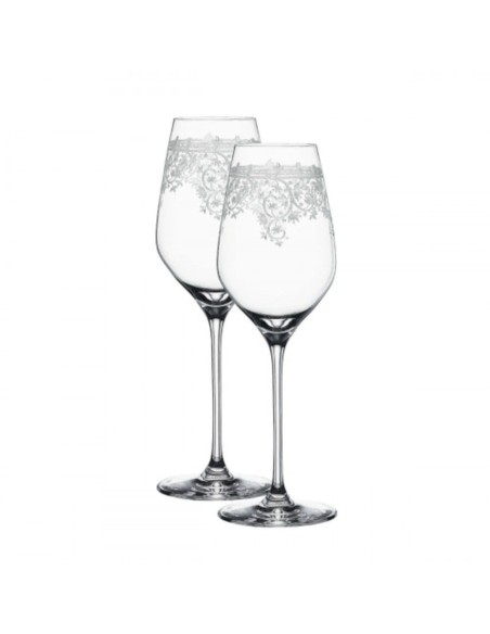 Bicchieri Vino Bianco in Cristallo Arabesque Set da 2