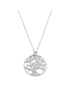 Sterlingsilber Halskette mit Lebensbaum Medaille 