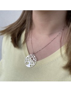 Sterlingsilber Halskette mit Lebensbaum Medaille  2