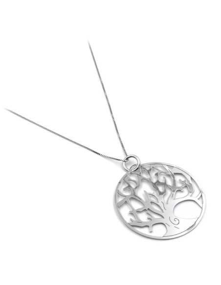 Sterlingsilber Halskette mit Lebensbaum Medaille 