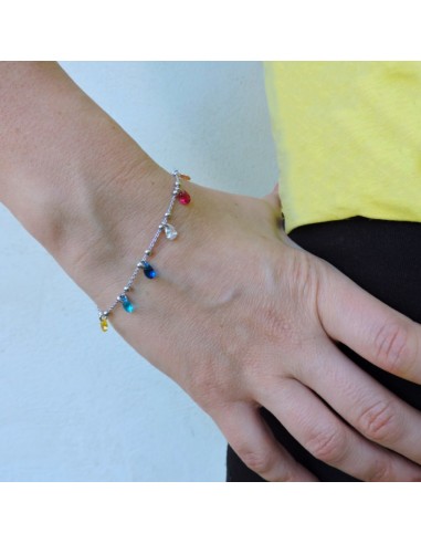 Bracciale in Argento 925 con Zirconi Goccia...