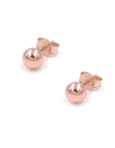 Orecchini Pallina in Argento 925 Placcato Oro Rosa