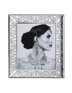 Cornice Portafoto in Argento Lucida Ricamo cm 13 x 18 