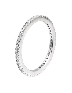 Anello Veretta Infinity Argento 925 e Zirconi Bianchi