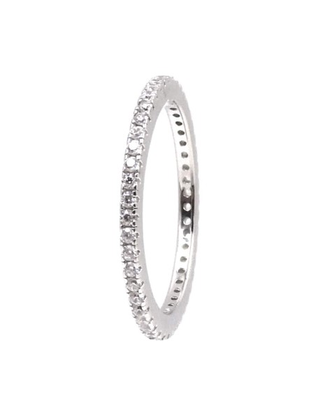 Sterlingsilber Memoire Ring mit Weißen Zirconia