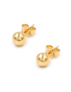 Gold Plated 925 Sterling Silver Sphere Earrings 