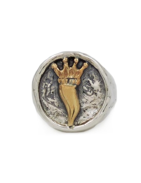 925er Sterlingsilber Glückshorn Ring