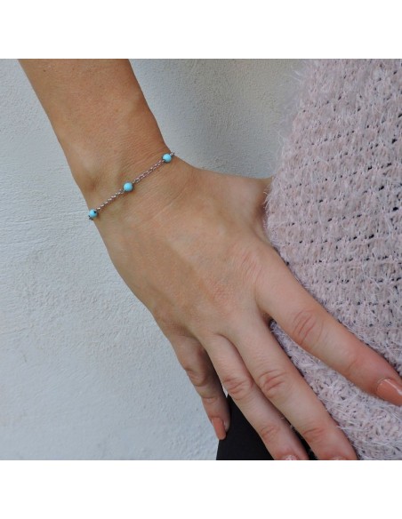 Bracciale in Argento 925 e Turchese