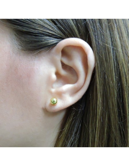 Orecchini Pallina in Argento 925 Placcato Oro Giallo