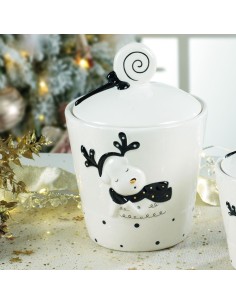 Weihnachts Rentier Keramikglas 2