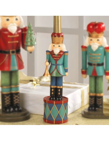 Candle Holder Drummer Soldier Resin Sculpture