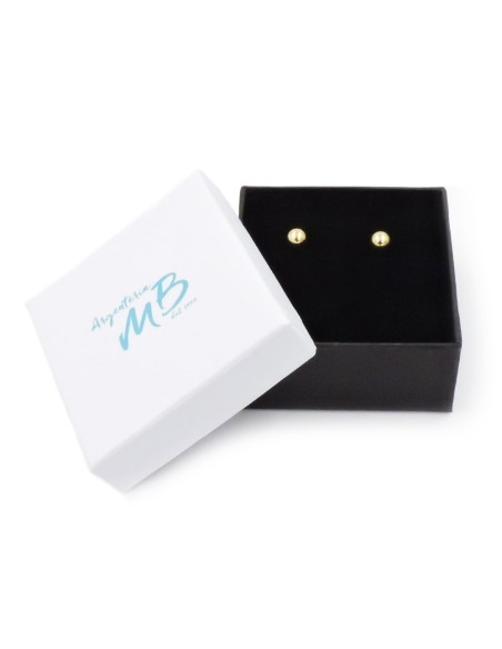 Gold Plated 925 Sterling Silver Sphere Earrings 
