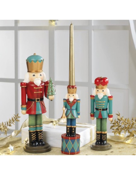 Kerzenhalter Schlagzeuger Soldat Harzskulptur