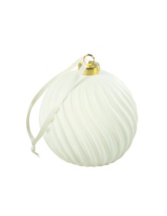 Pallina per Albero di Natale in Ceramica con Luce Led