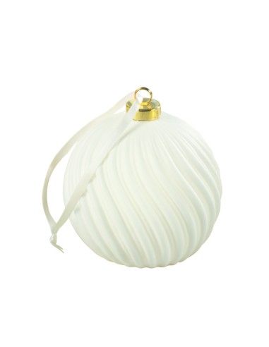 White Ceramic Ball for Christmas Tree with LED...