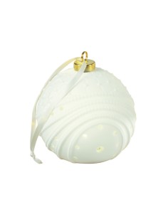 Palla di Natale in Ceramica Traforata con Luce Led