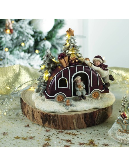 Christmas Car Decoration with LED Lights