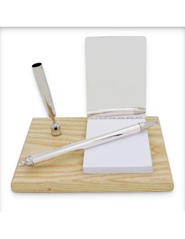 Sterlingsilver Notizblock und Stift-Set mit...