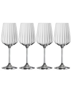 Bicchieri Vino Bianco in Cristallo Lifestyle Set da 4