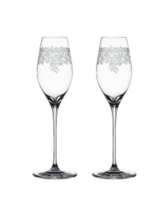 Bicchieri Champagne in Cristallo Arabesque Set da 2