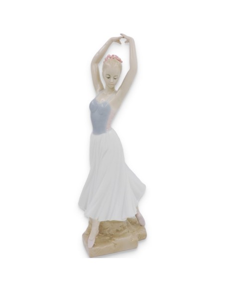 Ballet Dancer with Raised Arms Porcelain Sculpture