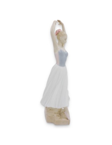 Ballet Dancer with Raised Arms Porcelain Sculpture