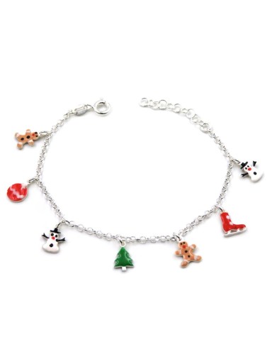 Christmas charm bracelet sterling silver 2025