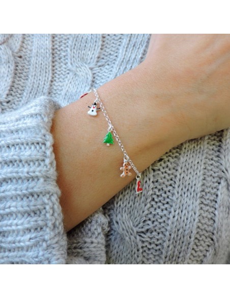 Sterlingsilber Weihnachtsarmband 